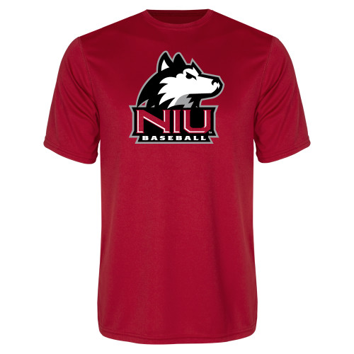  Red Performance Tee - NIU Huskie - Baseball