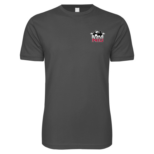  Next Level Charcoal SoftStyle T Shirt - NIU w Huskies