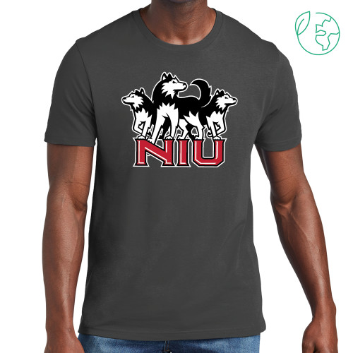  Allmade Dark Grey Organic Cotton Tee - NIU Huskies - Primary Mark