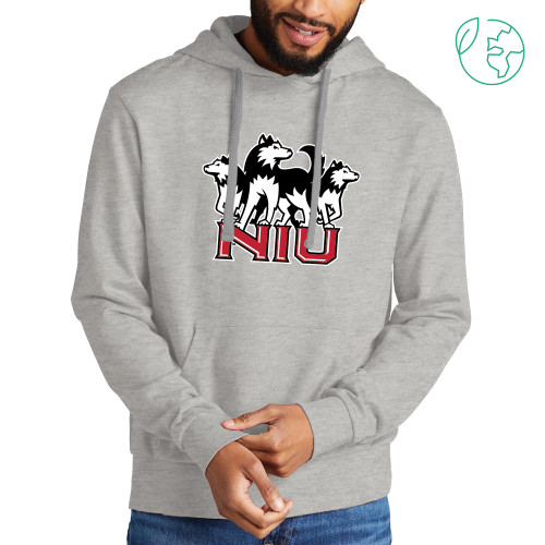  Allmade Light Grey Organic French Terry Pullover Hoodie - NIU Huskies - Primary Mark