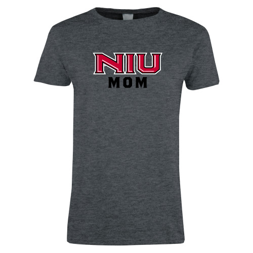  Womens Dark Heather Short Sleeve Tee - NIU - Mom