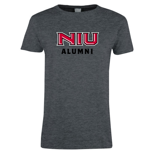  Womens Dark Heather Short Sleeve Tee - NIU - Alumni