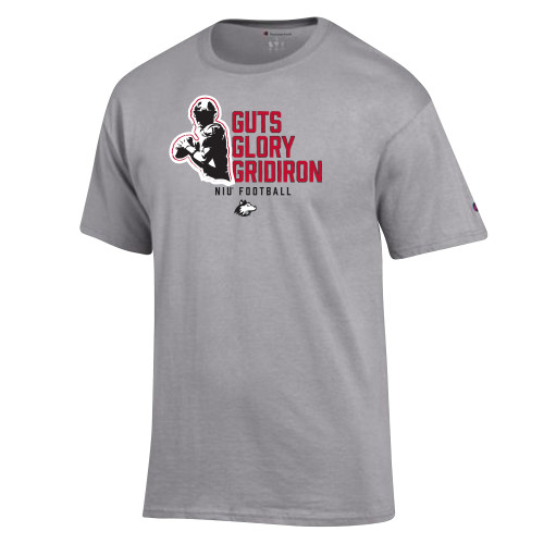  Champion Oxford Grey T Shirt - NIU - Guts Glory Gridion