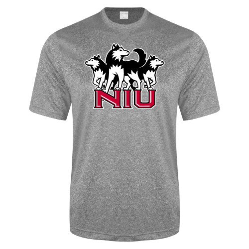  Grey Heather Performance Contender Tee - NIU w Huskies