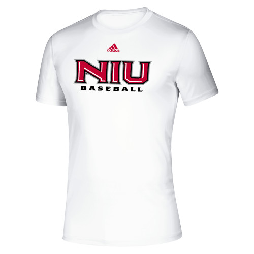  Adidas White Creator Performance Tee - Adidas NIU Baseball