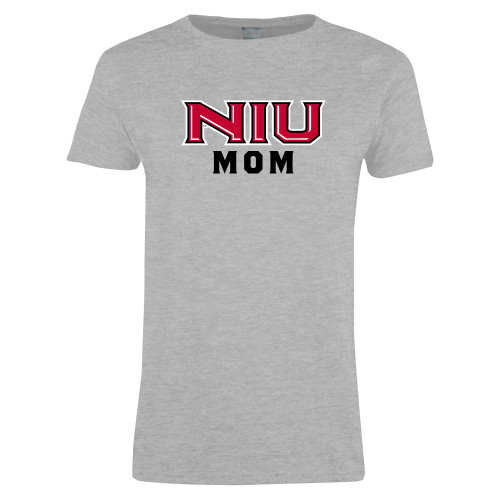  Womens Grey Short Sleeve Tee - NIU - Mom