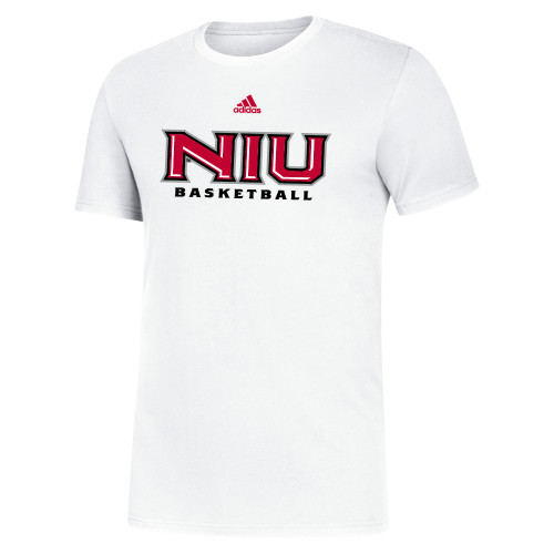  Adidas White Fresh Tee - Adidas NIU Basketball