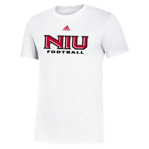  Adidas White Fresh Tee - Adidas NIU Football