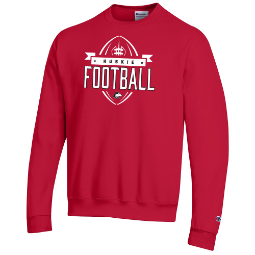  Champion Scarlet Red Fleece Crew - NIU - Tall Football Banner