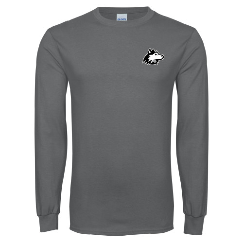  Charcoal Long Sleeve T Shirt - NIU Huskie Head