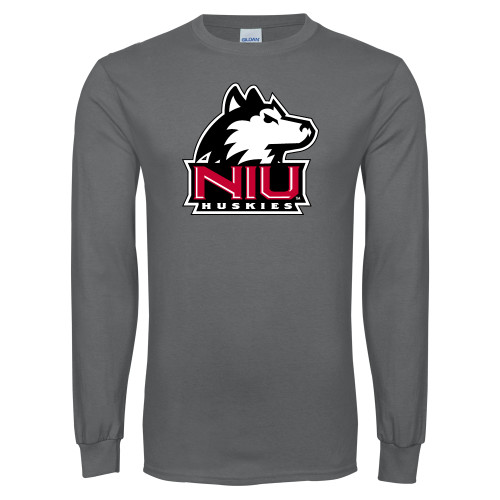  Charcoal Long Sleeve T Shirt - NIU Huskies - Primary Mark