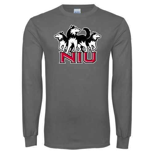  Charcoal Long Sleeve T Shirt - NIU w Huskies