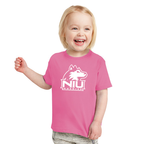  Toddler Fuchsia T Shirt - NIU Huskies - Primary Mark