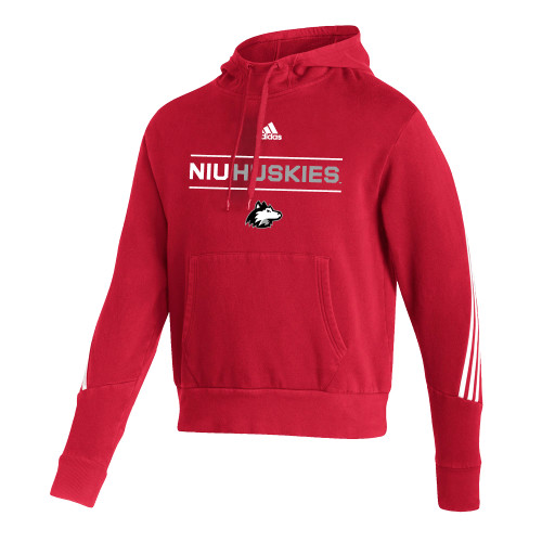  Adidas Red Pullover Hood - Adidas NIU Huskies