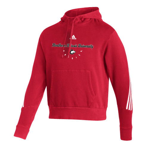  Adidas Red Pullover Hood - Adidas NIU Huskies