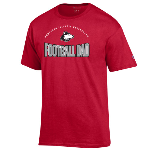  Champion Scarlet Red T Shirt - NIU - Football Dad