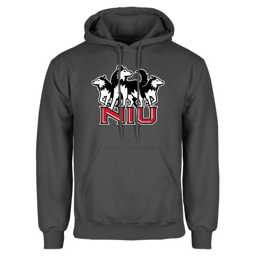  Charcoal Fleece Hoodie - NIU w Huskies