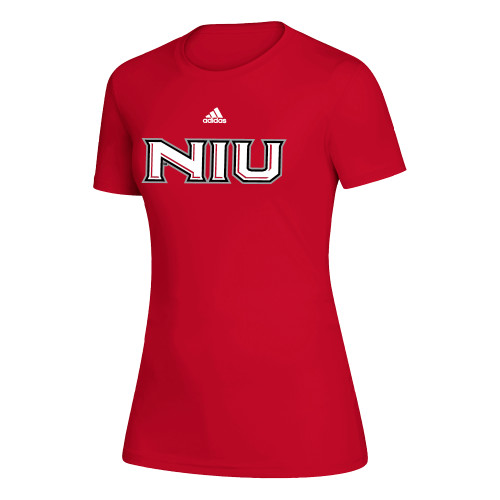  Adidas Womens Red Creator Performance Tee - Adidas NIU