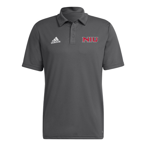  Adidas Team Grey Entrada Polo - NIU - Primary Wordmark