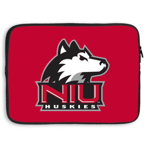  15 inch Neoprene Laptop Sleeve - NIU Huskies - Primary Mark