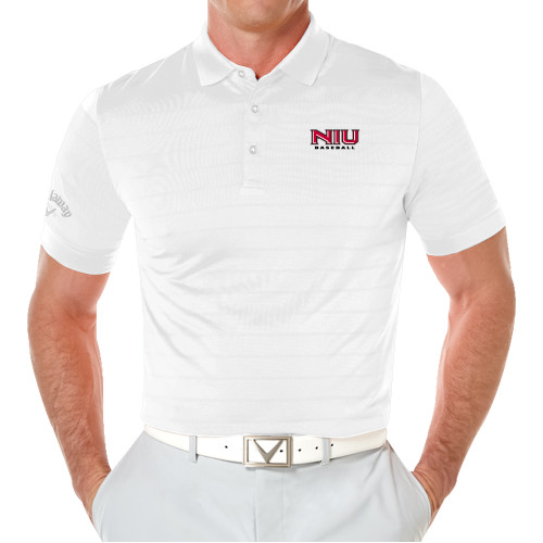  Callaway White Opti Vent Polo - NIU Baseball