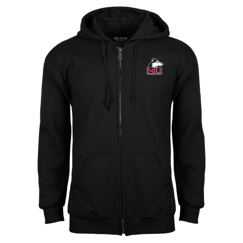  Black Fleece Full Zip Hoodie - NIU Huskies - Primary Mark