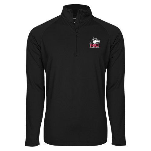  Sport Tek Black Sport Wick Stretch 1/2 Zip Pullover - NIU Huskies - Primary Mark