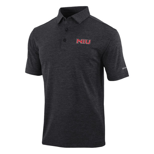  Columbia Black Omni Wick Set Golf Polo - NIU - Primary Wordmark