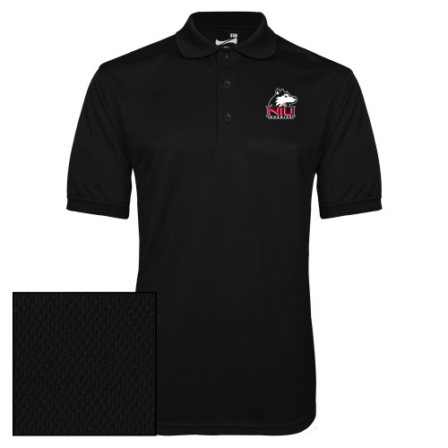  Black Dry Mesh Polo - NIU Huskies - Primary Mark