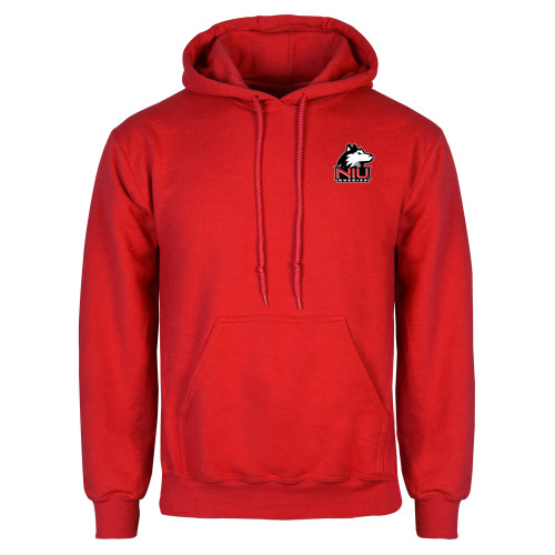  Red Fleece Hoodie - NIU Huskies - Primary Mark