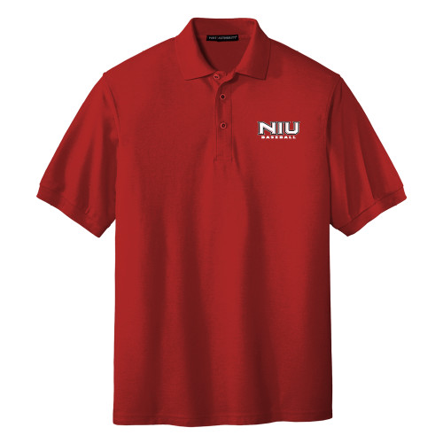  Red Silk Touch Polo - NIU Baseball