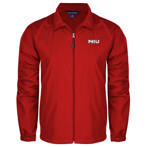  Red Full Zip Wind Jacket - NIU - Primary Wordmark