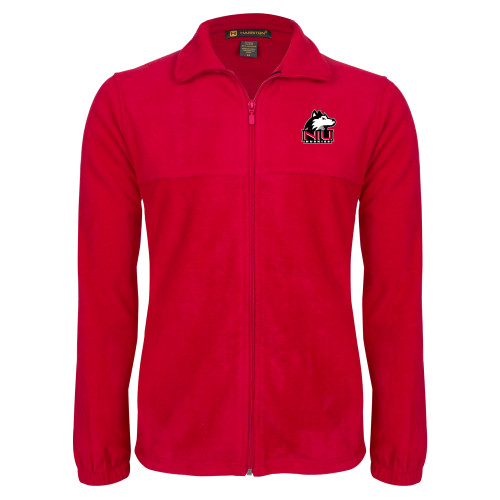  Red Fleece Full Zip Jacket - NIU Huskies - Primary Mark