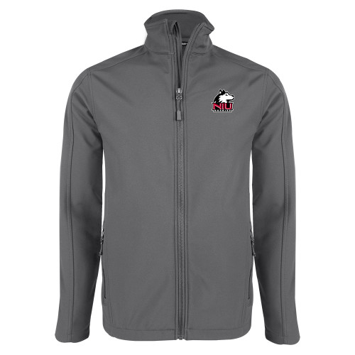  Charcoal Softshell Jacket - NIU Huskies - Primary Mark