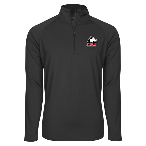  Sport Tek Charcoal Sport Wick Stretch 1/2 Zip Pullover - NIU Huskies - Primary Mark