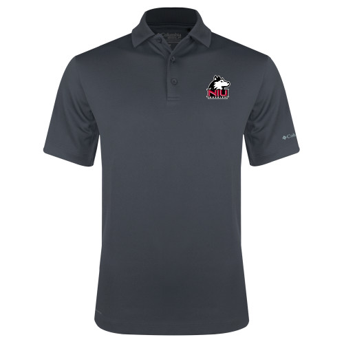  Columbia Charcoal Omni Wick Drive Polo - NIU Huskies - Primary Mark