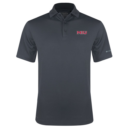  Columbia Charcoal Omni Wick Drive Polo - NIU - Primary Wordmark