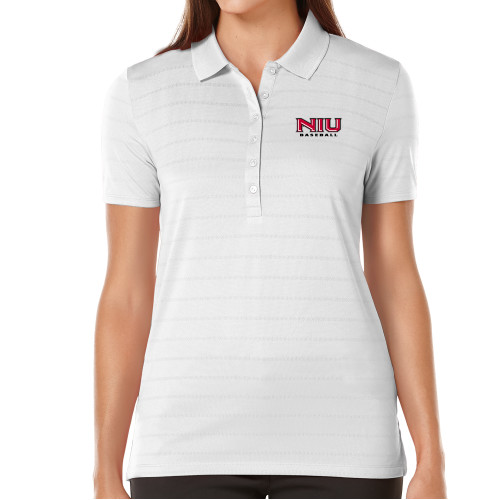  Callaway Womens White Opti Vent Polo - NIU Baseball