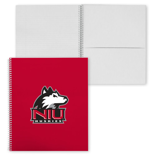  College Spiral Notebook w/Clear Coil - NIU Huskies - Primary Mark