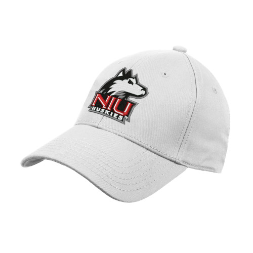  White Structured Adjustable Pro Style Hat - NIU Huskies - Primary Mark