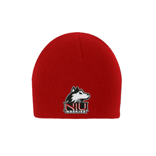  Red Knit Beanie - NIU Huskies - Primary Mark