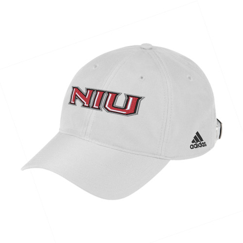  Adidas White Performance Slouch Hat - NIU - Primary Wordmark