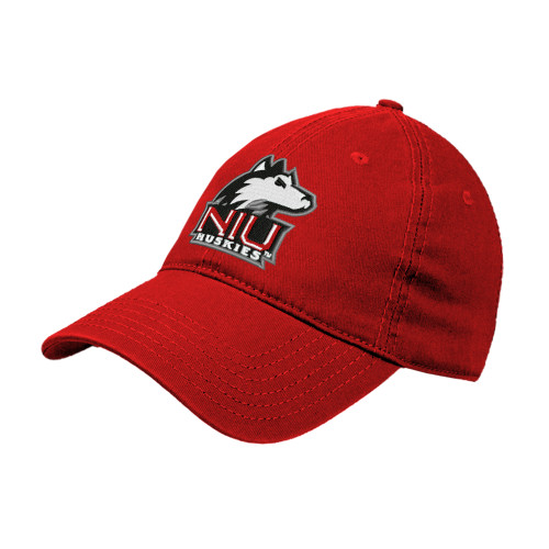  Red Unstructured Adjustable Low Profile Hat - NIU Huskies - Primary Mark