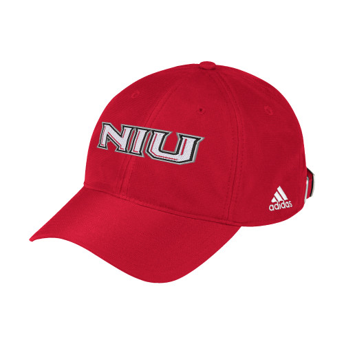  Adidas Red Performance Slouch Hat - NIU - Primary Wordmark