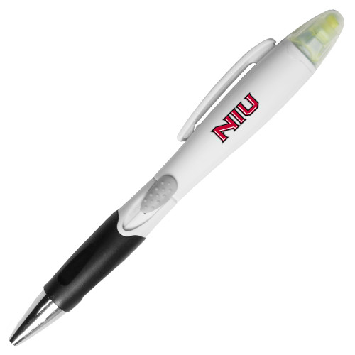  Blossom White Pen/Highlighter - NIU - Primary Wordmark