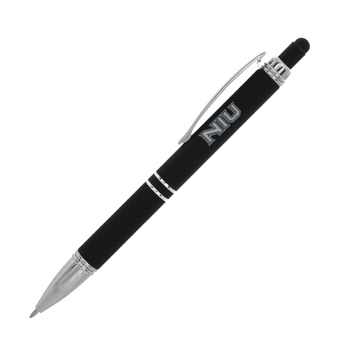  Quilted Black Stylus Pen - NIU - Primary Wordmark