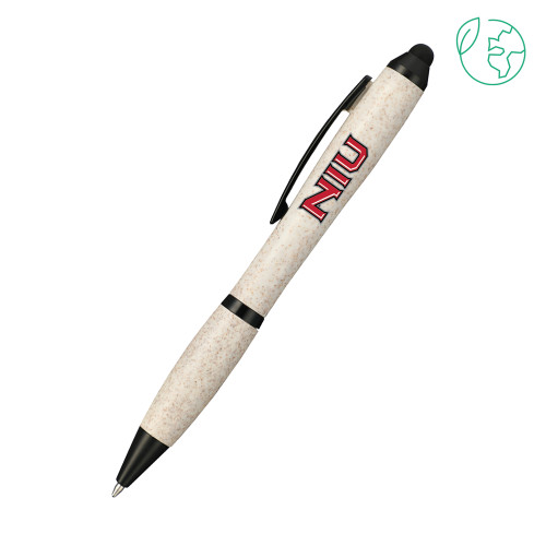  Nash Wheat Straw Ballpoint Beige Stylus Pen - NIU - Primary Wordmark