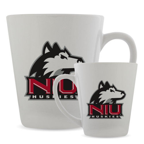  Full Color Latte Mug 12oz - NIU Huskies - Primary Mark