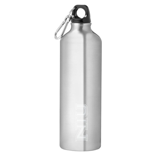  Venture Aluminum Silver Bike Bottle 26oz - NIU - Primary Wordmark