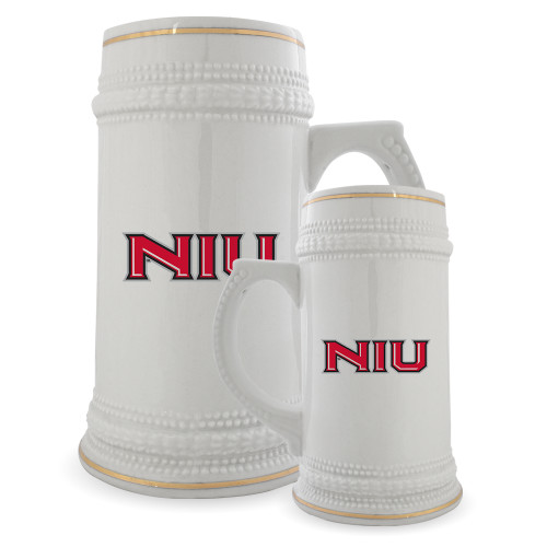  Full Color Decorative Ceramic Mug 22oz - NIU - Primary Wordmark